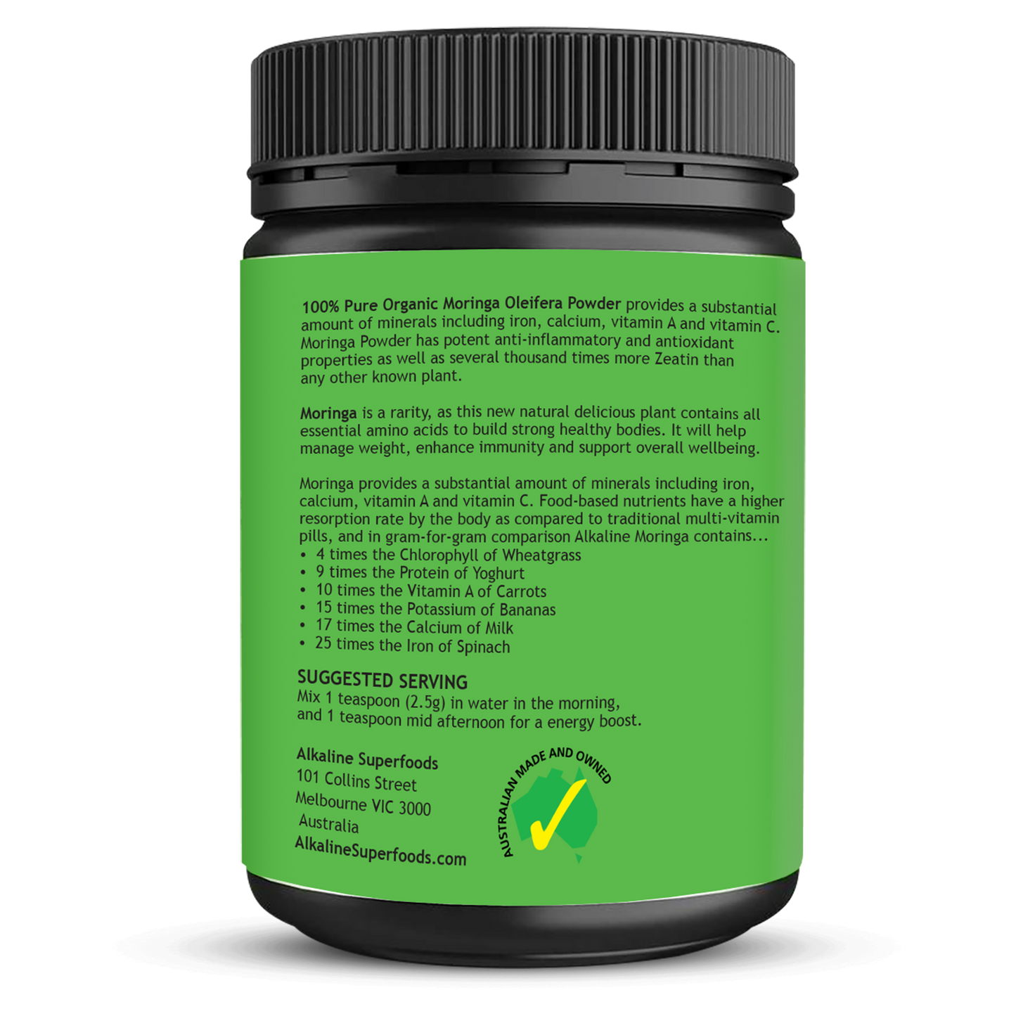 Alkaline Moringa Powder Description