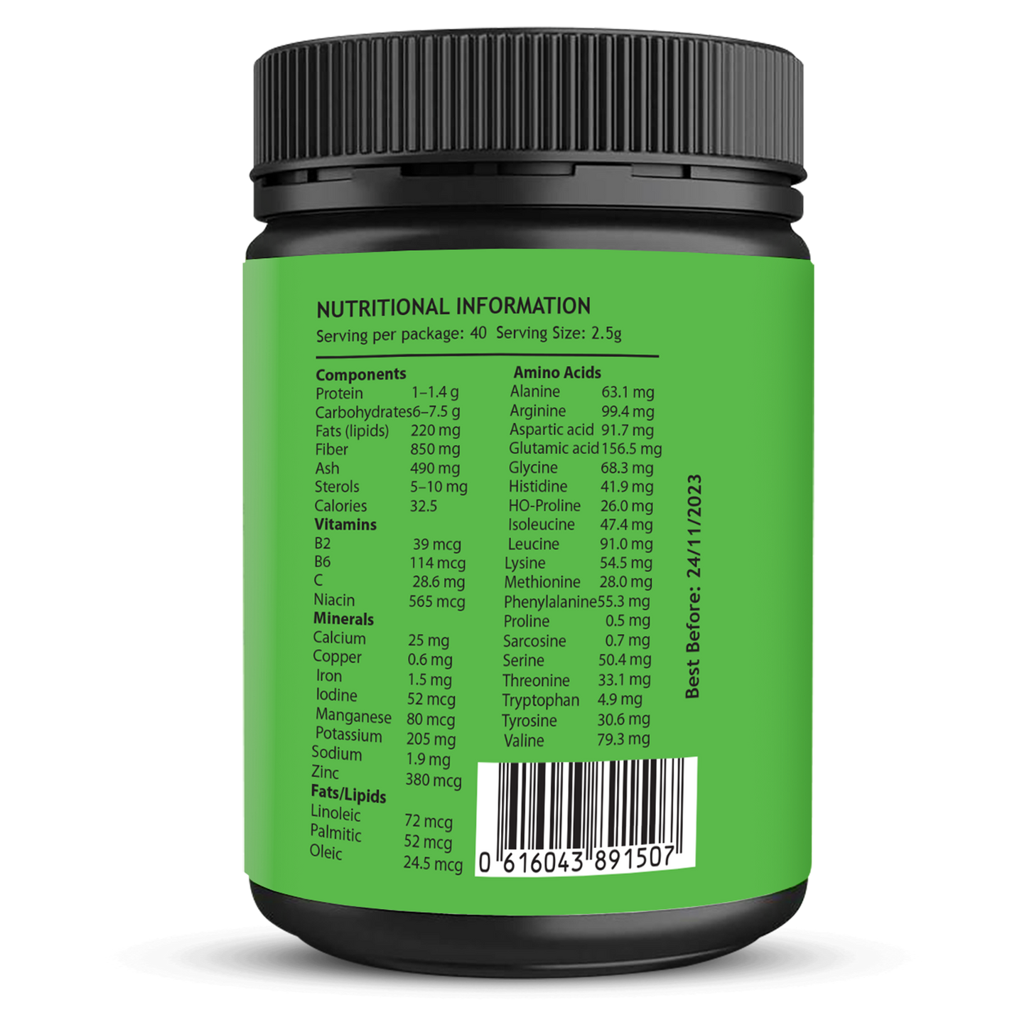 Alkaline Moringa Powder Nutritional Profile