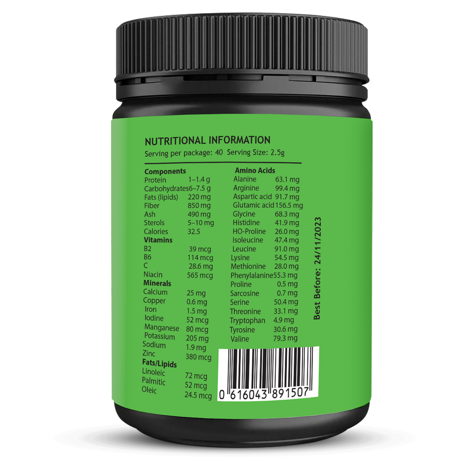 Alkaline Moringa Powder Nutritional Profile